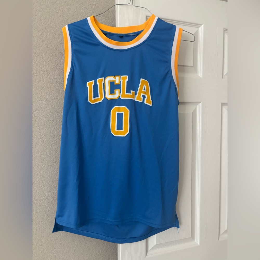 UCLA Westbrook Blue and Yellow Basketball Jersey Men’s Medium